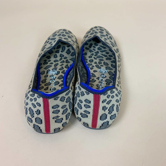 Rothy's Women's Tan Leopard Spotted Print Round Toe Flats Size 8 - Picture 7 of 12